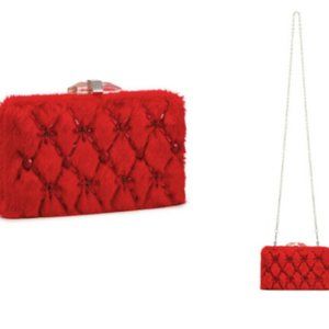 $168 NWT Tadashi Shoji CASSANDRA CLUTCH BAG CL18FFB